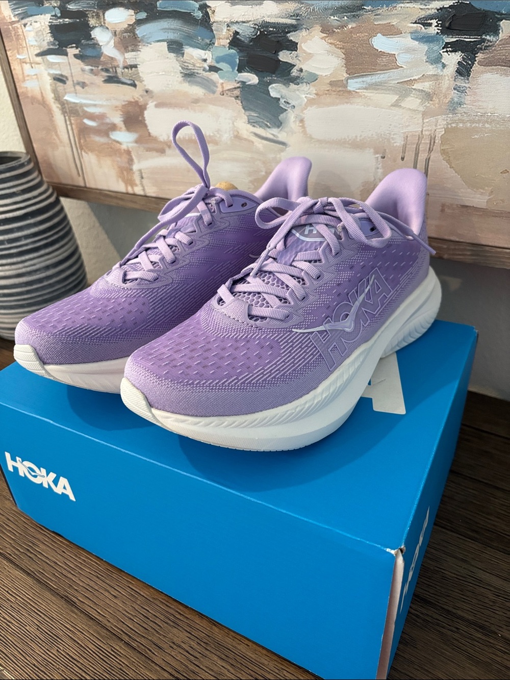 Hoka Mach 6 Running Shoes Size 10 NWT Aster Flower.